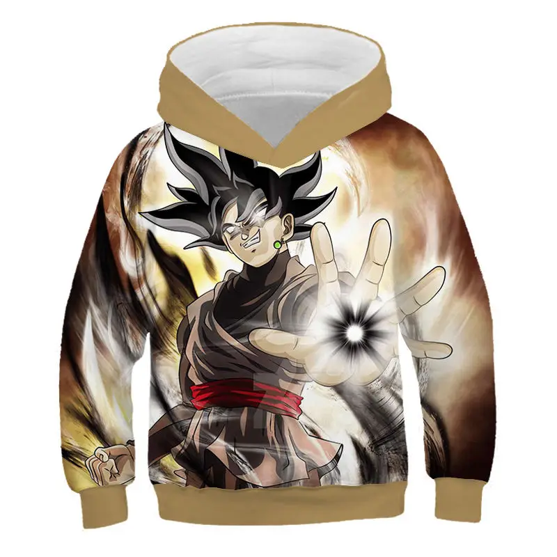 Аниме-Толстовка Dragon Ball Z Сон Гоку Детская толстовка с капюшоном с принтом «3D напечатаны кофты в стиле Харадзюку для детей, для мальчиков и девочек повседневные толстовки с капюшоном; пальто