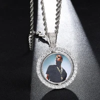 custom photo remember medal solid beautiful pendant mens pendant with tennis hip hop chain personality jewelry cubic zircon gi