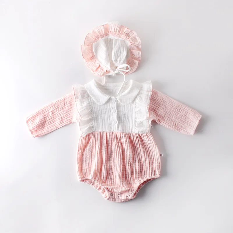 

New Baby Girls Clothes Sunsuit Princess Rompers+Hat Brief Set Infant Outfit Girls Jumpsuit Clothes