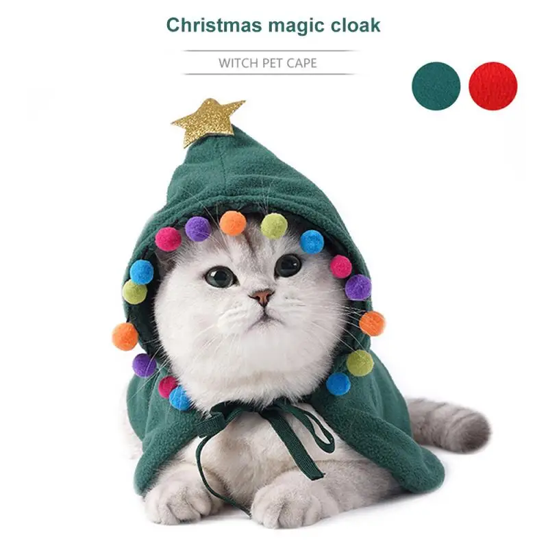 

Christmas Cat Dog Costume Cape Cute Creative Pet Costume Dogs Cats Clothes Autumn Hoodie Style Four-legged Pet Christmas Clothes