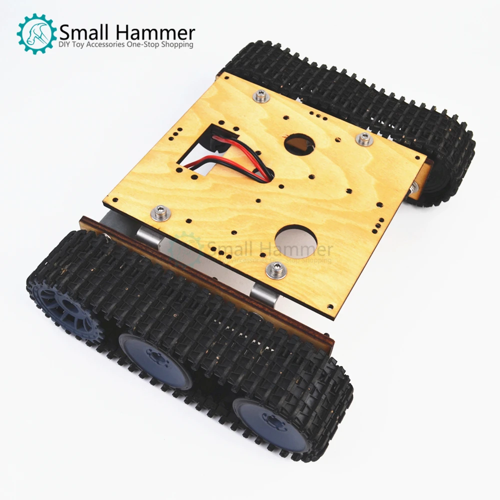 Деревянный Танк робот шасси DC9-12V гусеничный Автомобиль DIY arduino монтажный комплект