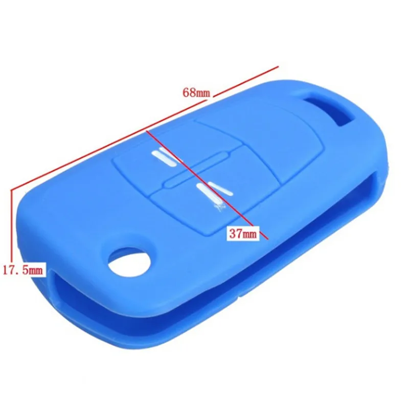 1 шт. 2 кнопки Светящийся красный черный силиконовый чехол для ключей от машины opel