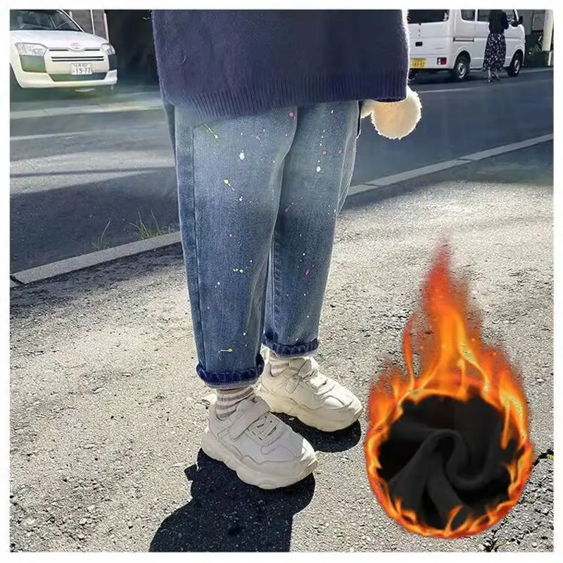 

Spring Autumn Korea Baby Girl Jeans Solid Color Girl's Boys Jeans Casual Style Jeans Kids Toddler High Waist Baby Girl Clothes