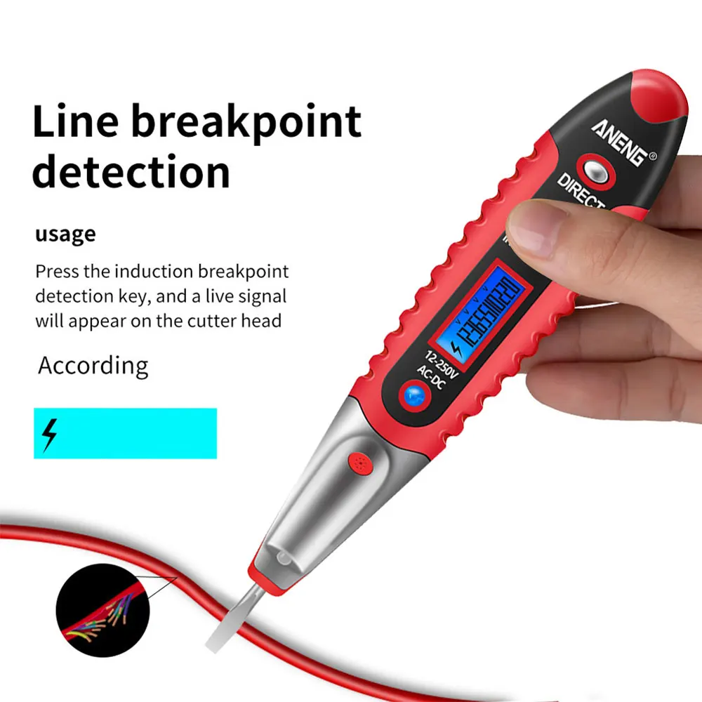 Цифровой тест карандаш er Электрический ЖК дисплей отвертка детектор напряжения