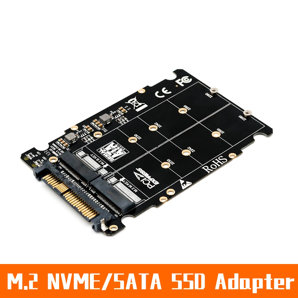 TISHRIC NGFF M.2 Key B/M To PCI-E U.2 Adapter Card Converter M.2 NVME/SATA SSD Adapter Board Riser Card For Laptop Accessories