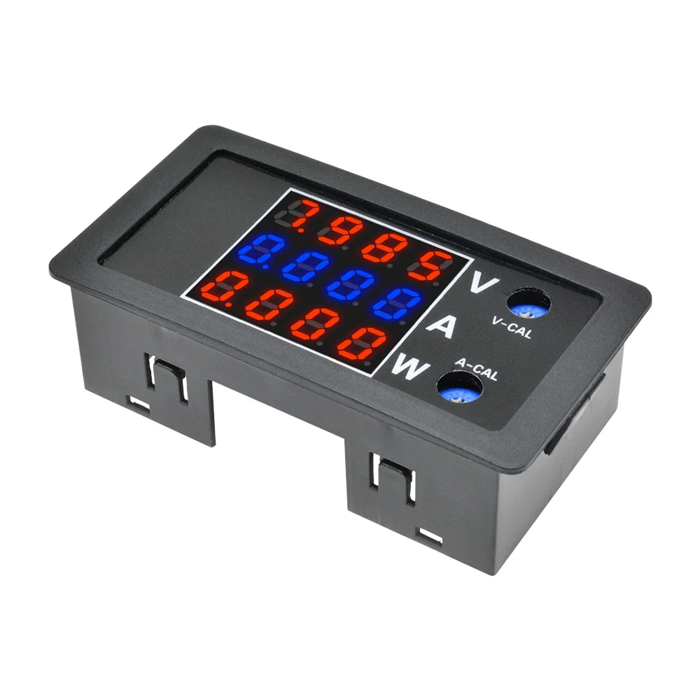 DC 0-100V 10A 1000W цифровой светодиодный Вольтметр Амперметр ваттметр Напряжение ток Питание энергии метр тестер с ЖК-экраном звуковой сигнал тревоги монитор