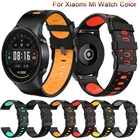 Ремешок сменный силиконовый для Xiaomi Mi Watch, спортивный цветной браслет для наручных часов Mi Watch