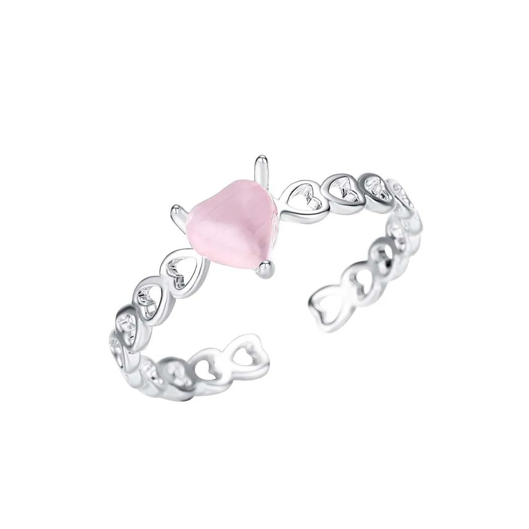 Cxwind модные розовые кольца в форме сердца для женщин прекрасное кольцо с полым