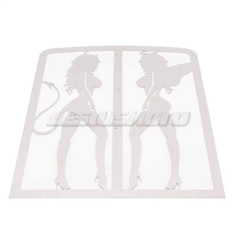 Мотоциклетная решетка для радиатора с черепом и пламенем девочек защитная