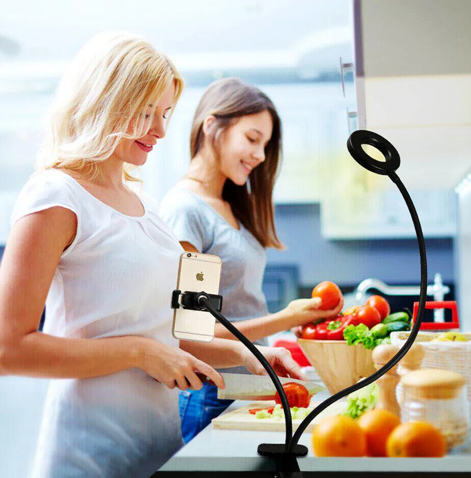 Светодиодный USB кольцевой светильник держатель для мобильного или сотового