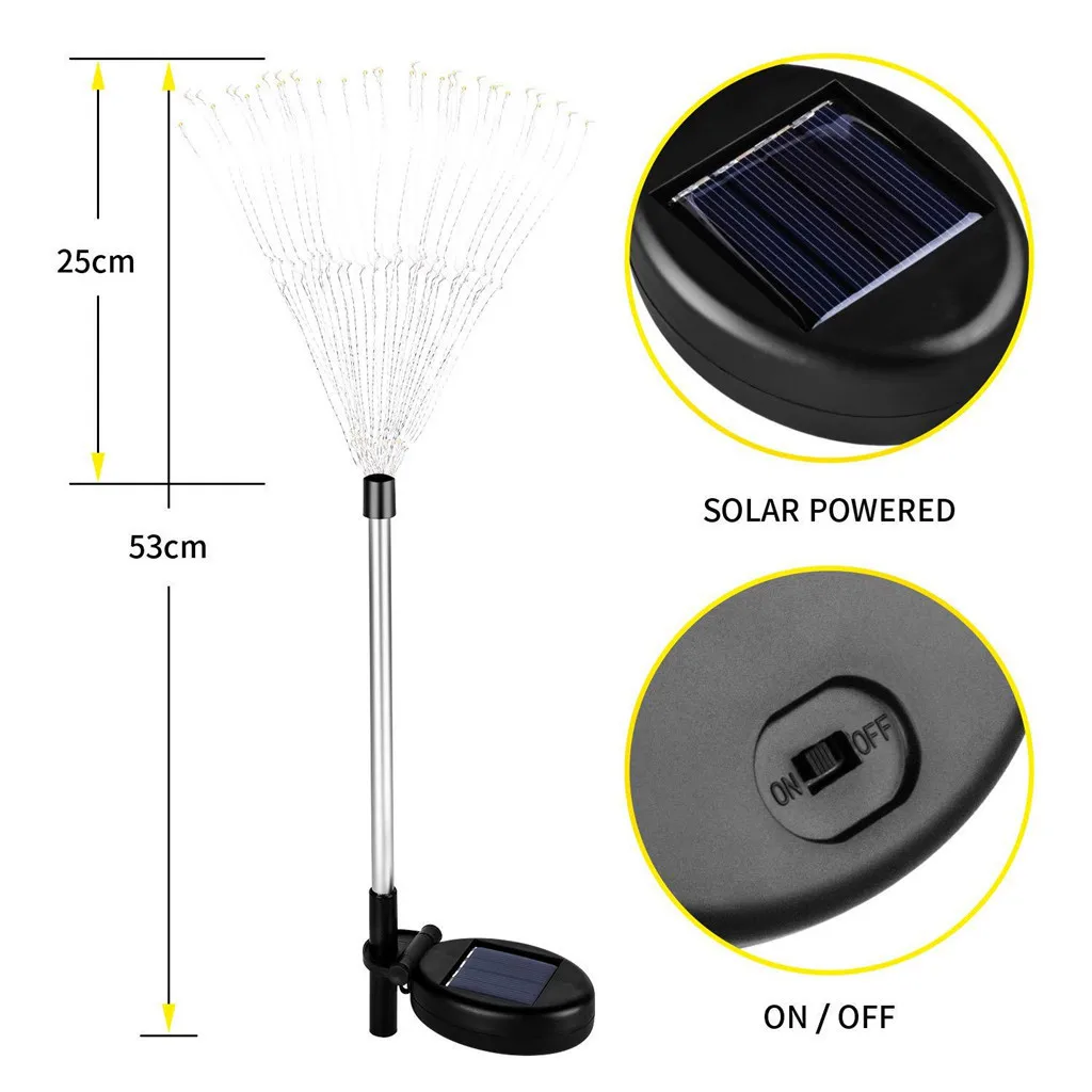 Новый Солнечный фейерверк светильник s в полюс цвет 105 фонари|Праздничное