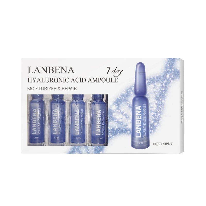 A2 LANBENA ампульная Сыворотка гиалуроновая кислота+ витамин С+ ретинол золота 24 К+ Q10+ керамид против старения морщин увлажнение на 7 дней - Вес нетто: A2