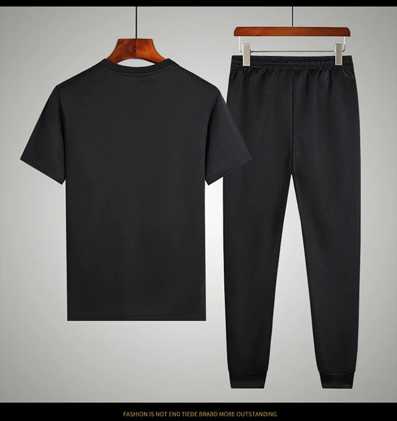 2 шт./компл. спортивные футболки мужские костюмы футболка для бега и штаны мужская