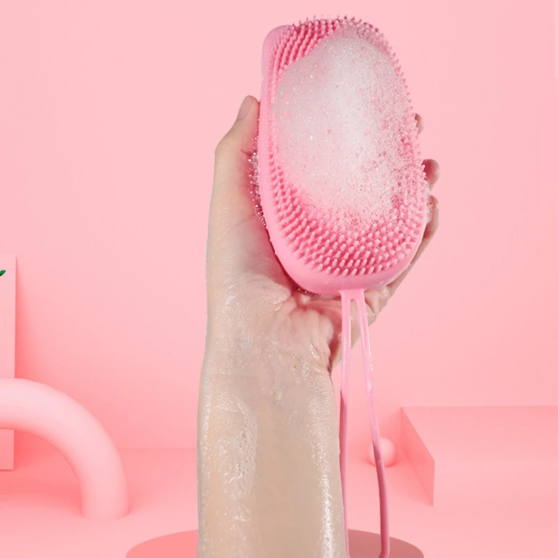 

Body Bath Shower Back Brush Scrubber Skin Soft Silicone Body Cleansing Brush