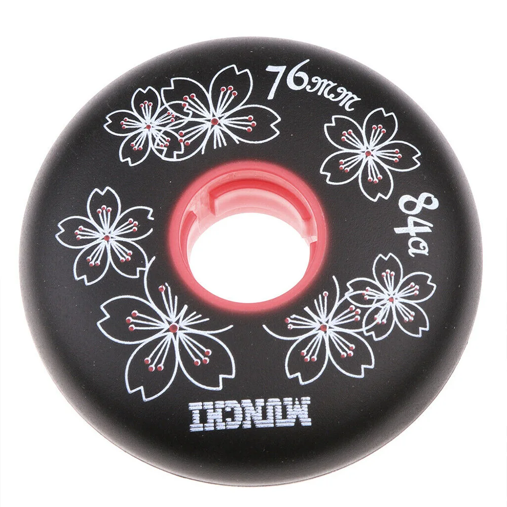 

4pcs Outdoor RolleErsatzrollen Inlinerollen/Skate Wheels 76mm Schwarz