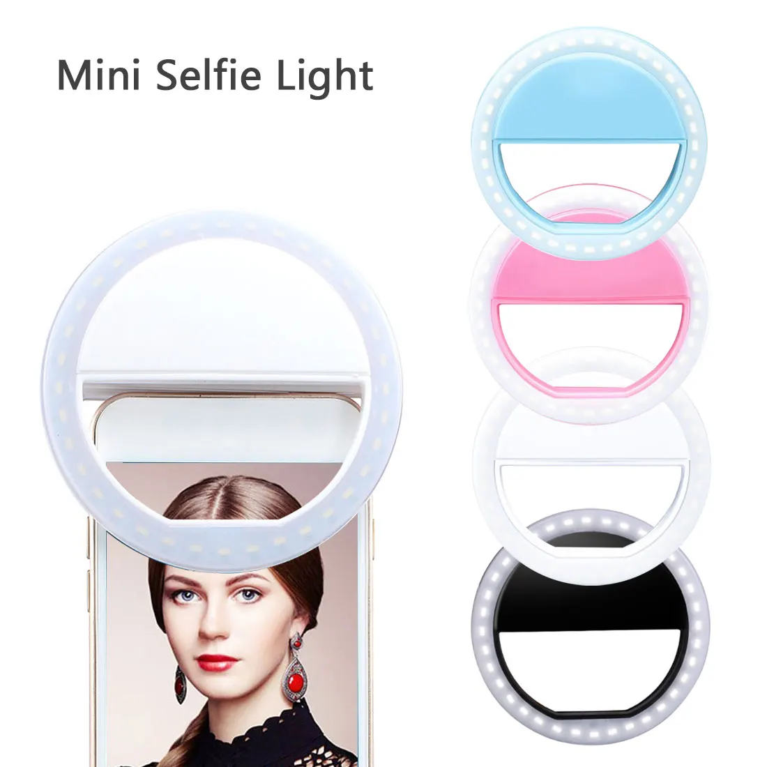 

Selfie LED Ring Fill Light Portable Mobile Phone 36 LEDS Selfie Lamp 3 Levels Lighting Luminous Ring Clip For All Cell Phones