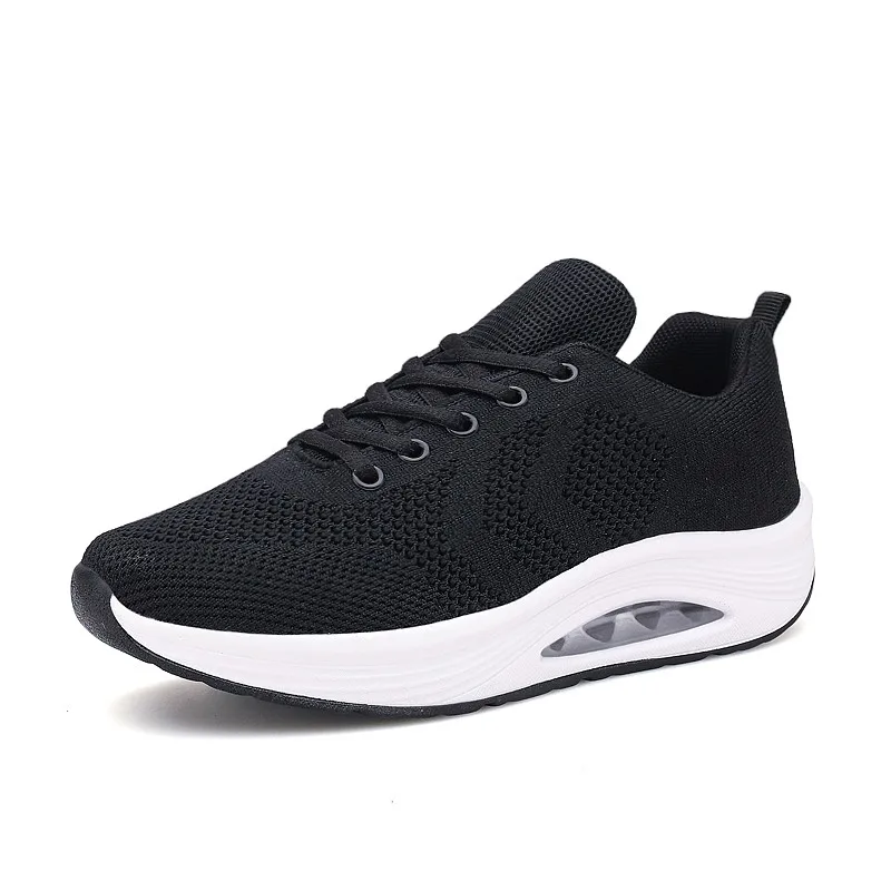 

Кроссовки женские сетчатые, повседневная обувь для бега, дышащие, Нескользящие, на платформе, осень 2021