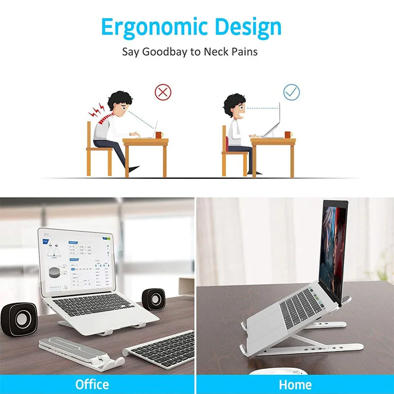 Регулируемая Складная подставка для ноутбука портативная Нескользящая