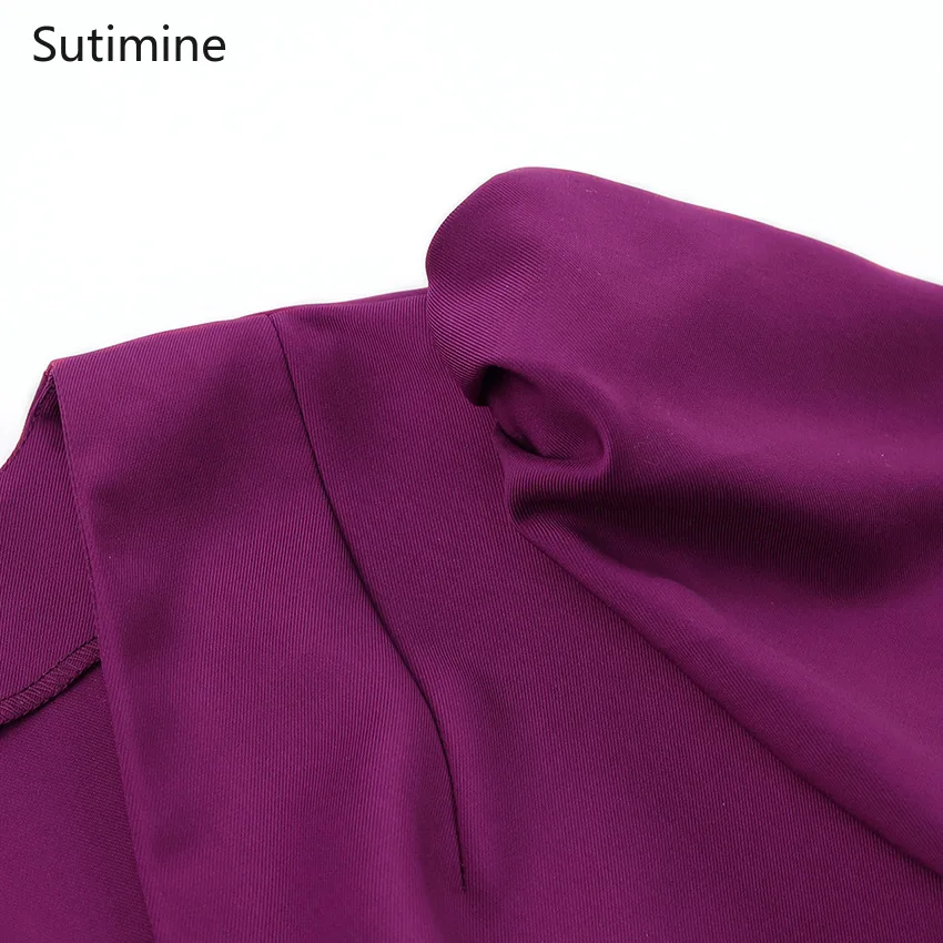 

New Pleated Sexy V Neck Mini Bodycon Dress Woman Purple Long Sleeve A-Line Dress Puff Sleeve Lady 2021 Spring Elegant Vestido