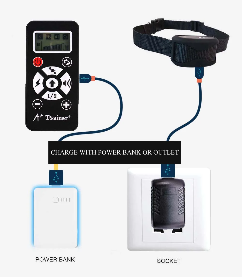 800 м ошейник для дрессировки собак с пультом водонепроницаемый перезаряжаемый