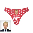 Трусики-стринги на заказ для девушки или жены, трусики-стринги с V-образным вырезом и грязными надписями для фото, на годовщинуДень рождениядень рождения