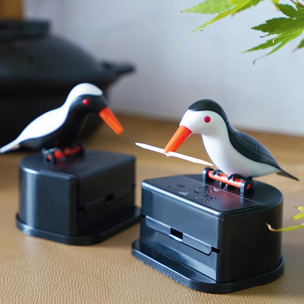

Bird Toothpick Holder Container Automatic Toothpick Dispenser Toothpick Holder Storage Box Table Decoration Kitchen Accessories