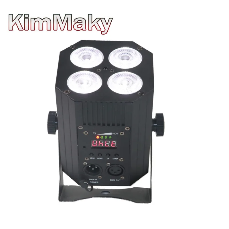 4 шт. 18 Вт 6in1 Батарея Мощность &amp Wireless DMX512 Smart свободу PAR Банок rgbawuv Перезаряжаемые