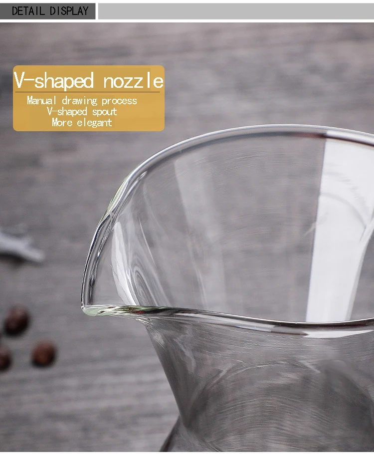 Набор ручных фильтров для кофе V60 стеклянный кофейник ручная пивоварка кофейные