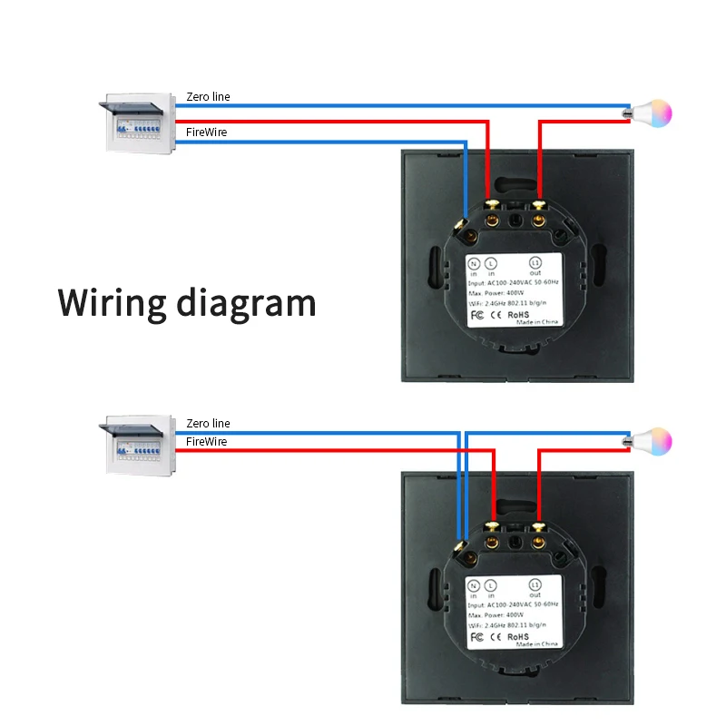 Умный регулятор яркосветильник AUBESS светодиодный сенсорный выключатель с