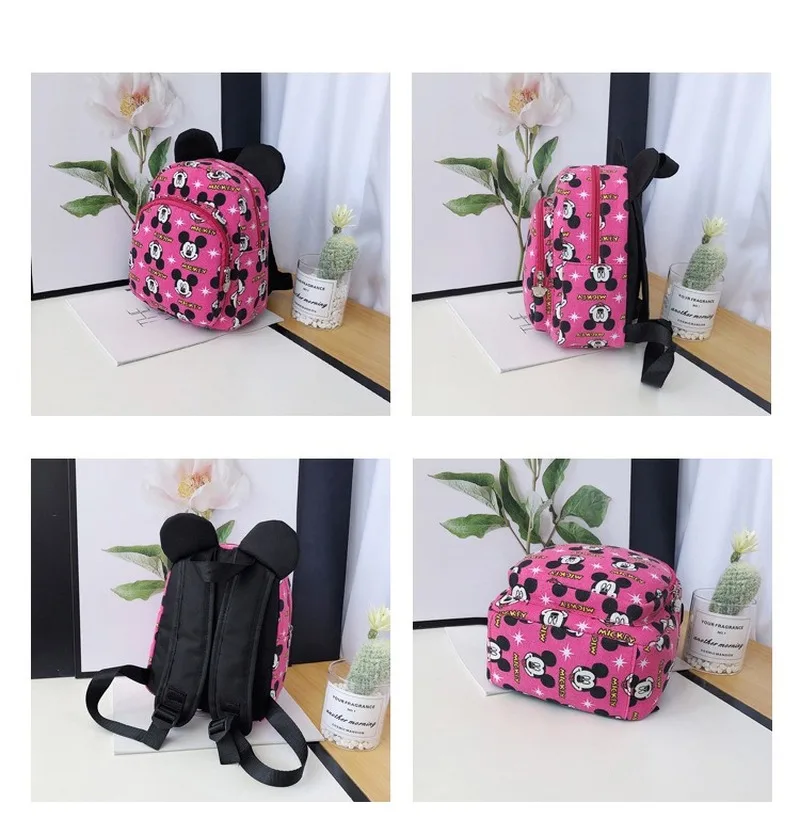 Холщовый Рюкзак с Микки для мальчиков и девочек мини-рюкзак девочек-подростков