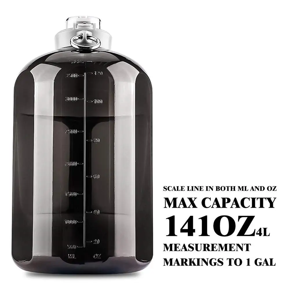 3.78L большой 1 галлон BPA БЕСПЛАТНО пластиковый большой напиток бутылки воды кувшин Тыква для путешествия спорт, фитнес, тренажерный зал герметичный с