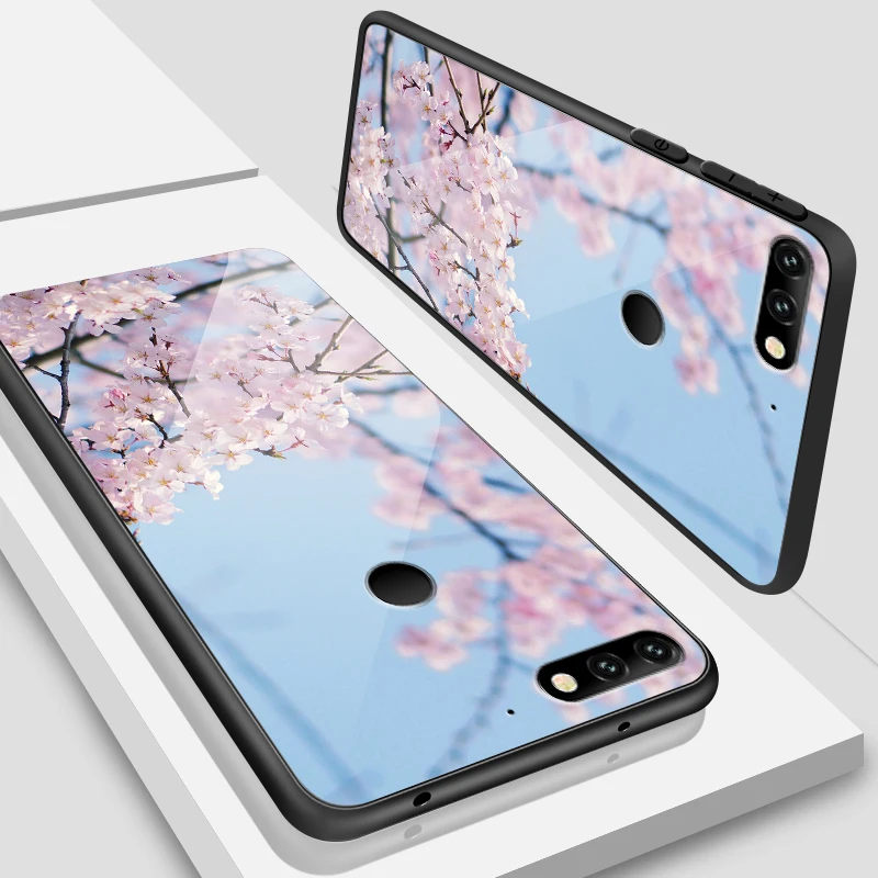 W338 Чехол для телефона для Huawei Honor 6X 7A 7C 9Lite 7X 8A 8X ТПУ закаленное Стекло крышка Y6 Y9 Y7 премьер-профессионал Magic2 модная сумочка - Цвет: W338