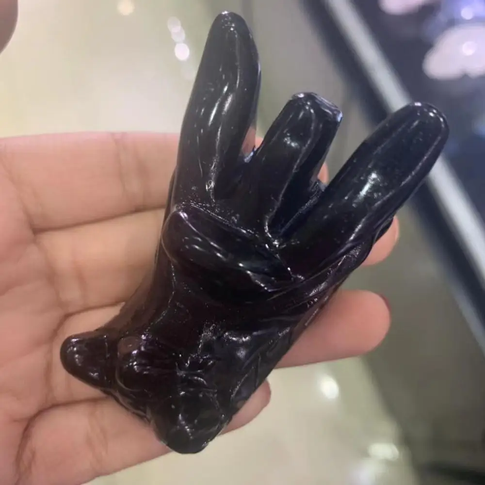 

1pcs Natural obsidian quartz Carved Crystal Dragon Skull/Head Healing Reiki