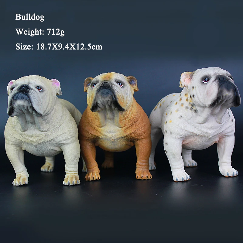 

Large Pet Dog PVC Entity Simulation Animal Bulldog Model Movable Doll Home Office Desk Car Decoration Children's Toy Gift