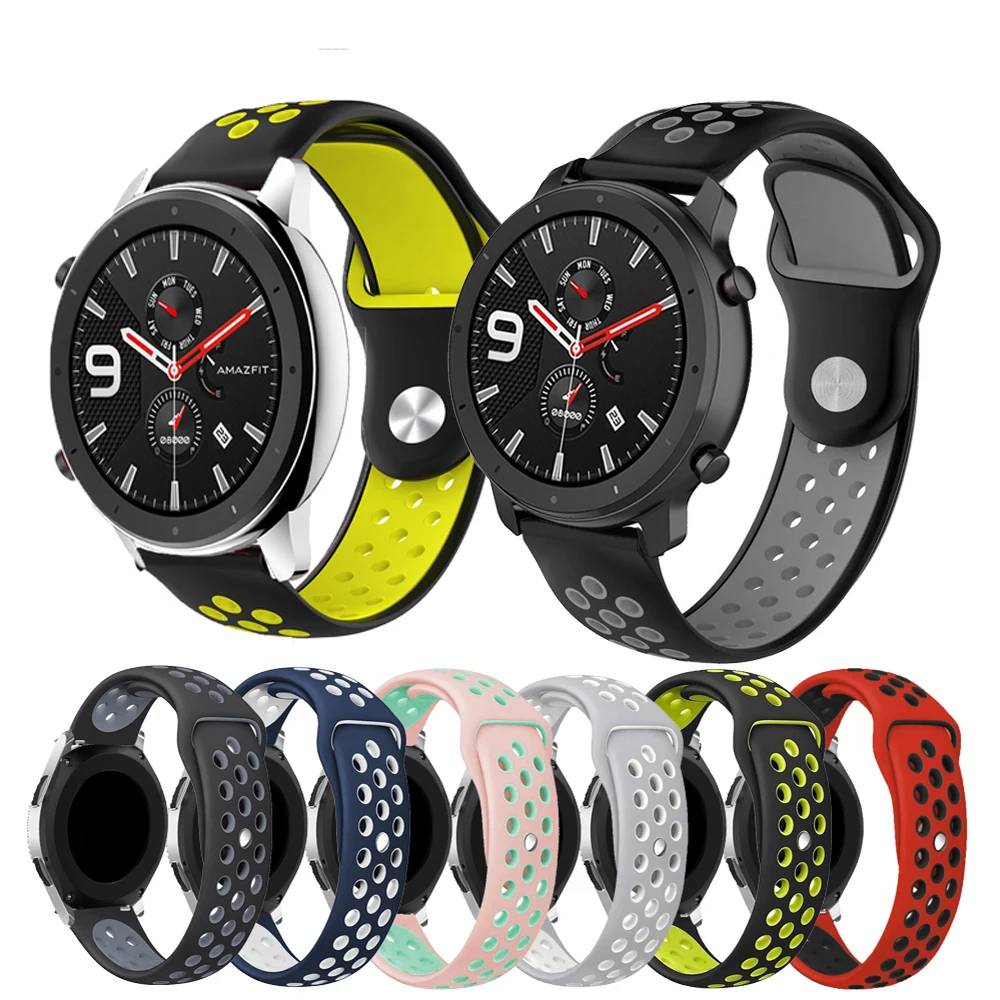 Горячий мягкий силиконовый ремешок для Xiaomi Amazfit GTS GTR 42 мм 47 garmin Vivoactive 3 4 Band Huawei Watch GT