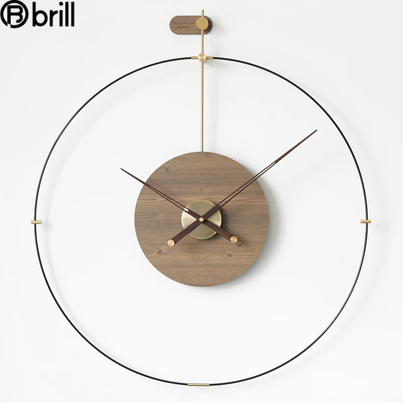 

Creative Nordic 3d Wall Clock Modern Design Wooden Metal Silent Watch Luxury Clocks Home Decor Living Room Wall Art Decor 50