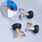 IBC латунный кран укладка баррель бак адаптер S60 * 6 садовый шланг соединитель трубы Замена клапана фитинг краны аксессуары