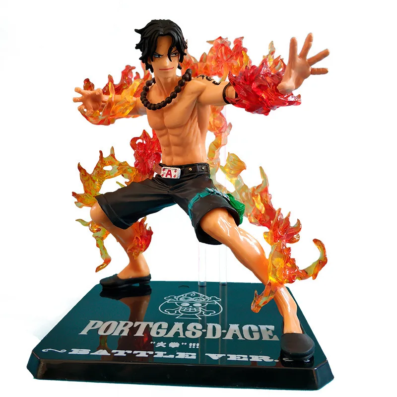 

13cm Hot Sale Anime One Piece Portgasd Ace Figurine 2 Style Expression. Pvc Action Figure Collection Model Toys Gift Keychain