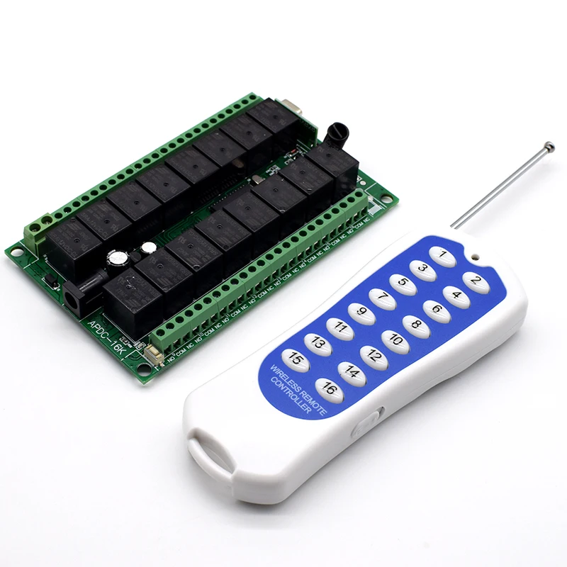 433 92 MHz DC 12V 16 CH каналы 16CH RF беспроводной переключатель системы дистанционного