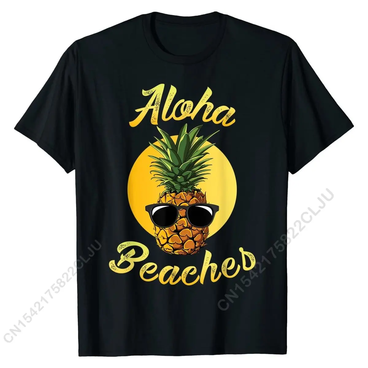 

Pineapple Sunglasses T Shirt Aloha Beaches Hawaiian Hawaii T-Shirt Funny Men T Shirt Cotton Tops Tees Customized