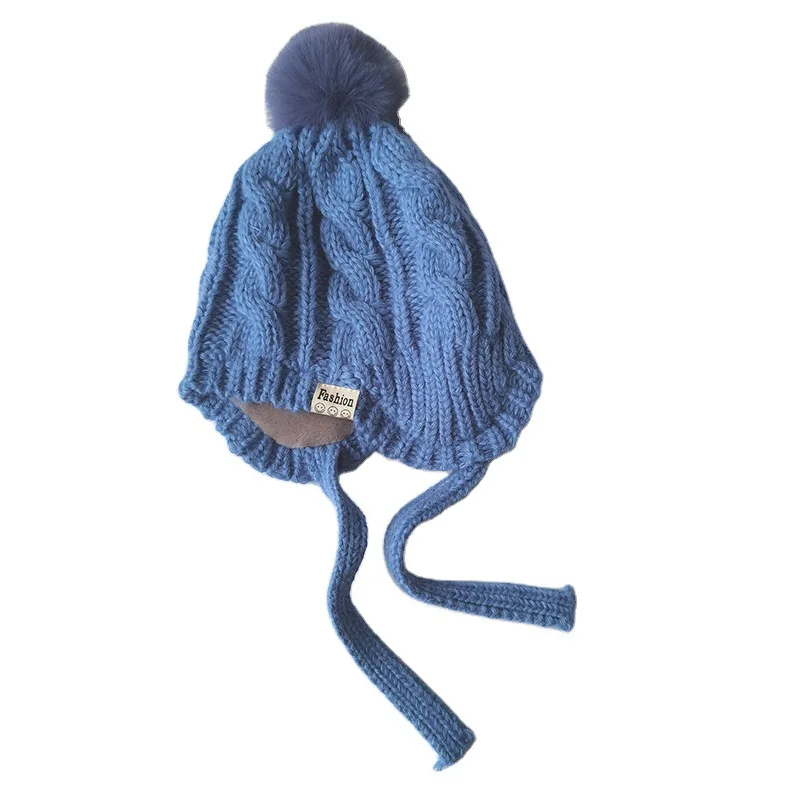 

New children's warm autumn and winter hat windproof, suitable for the baby's lovely hat, with good quality children's wool hat