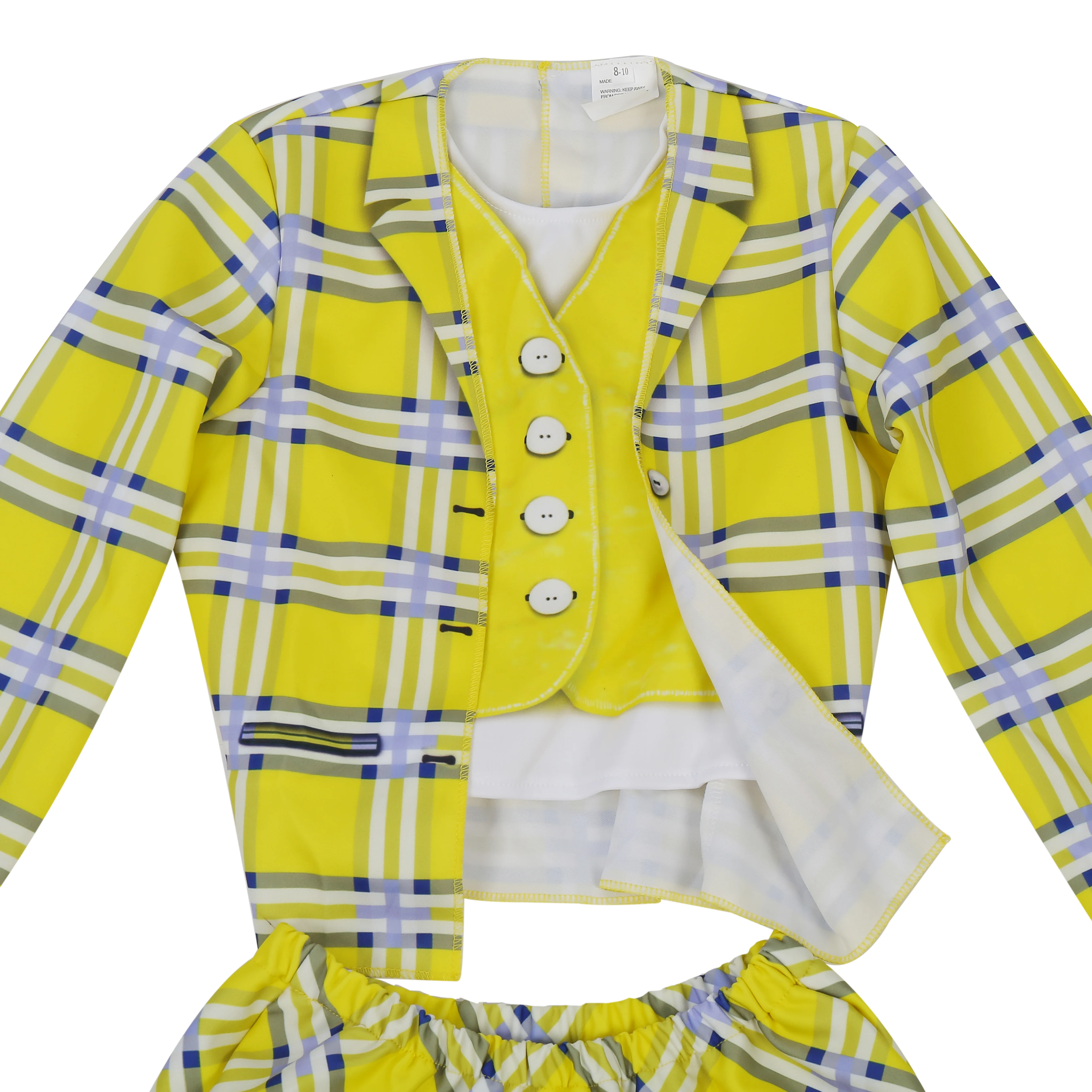 

Bazzery Girls Cher Horowitz Suit Classic Clueless Fancy Dress Halloween Teen Child Costume