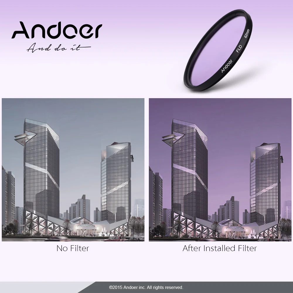 Круговой поляризационный фильтр Andoer 55-67 мм UV CPL FLD для камеры Nikon Canon Pentax Sony |