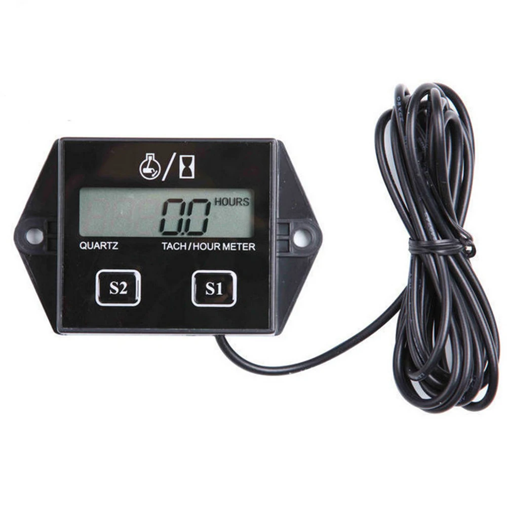 Цифровой Мотоцикл lcd гоночный S park Plug Тахометр двигателя счетчик часов eed таймер
