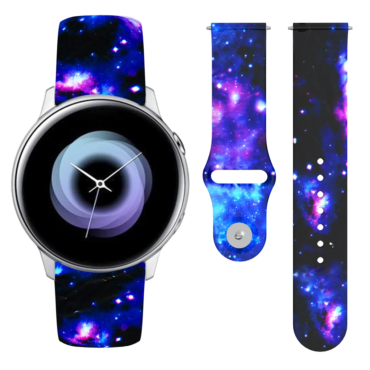 20 мм спортивный браслет с принтом для samsung Galaxy Watch Active 2 Силиконовый ремешок для Galaxy Watch 42 мм спортивный ремешок