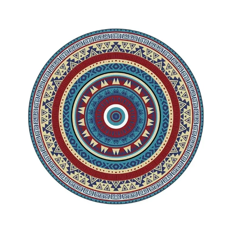 Горячая Распродажа круглые ковры для гостиной Европейский ретро геометрический