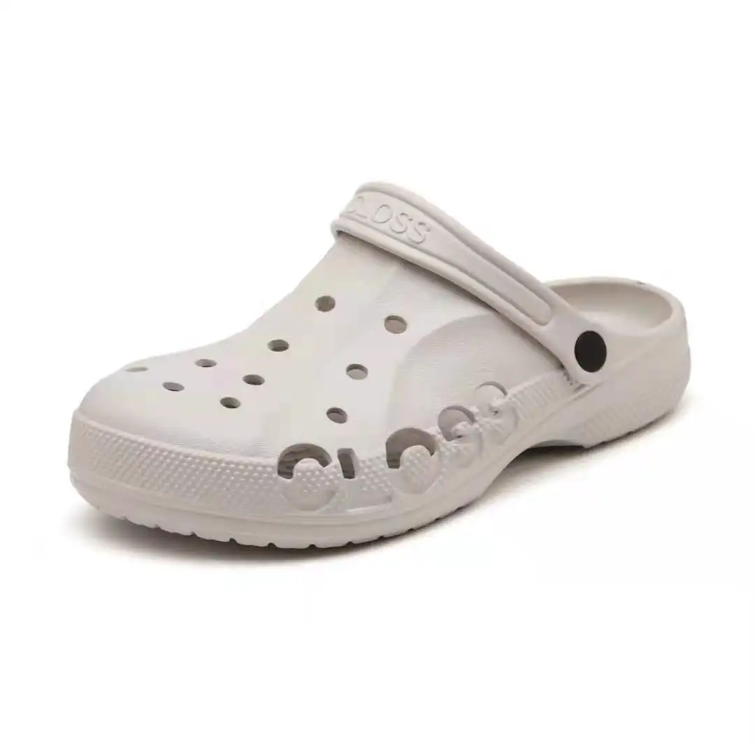 

Men's Sandals 2021 New Summer Holed Rubber Shoes Wood Girl Pu Couple Garden Shoes Black Crocse Beach Flat Sandals