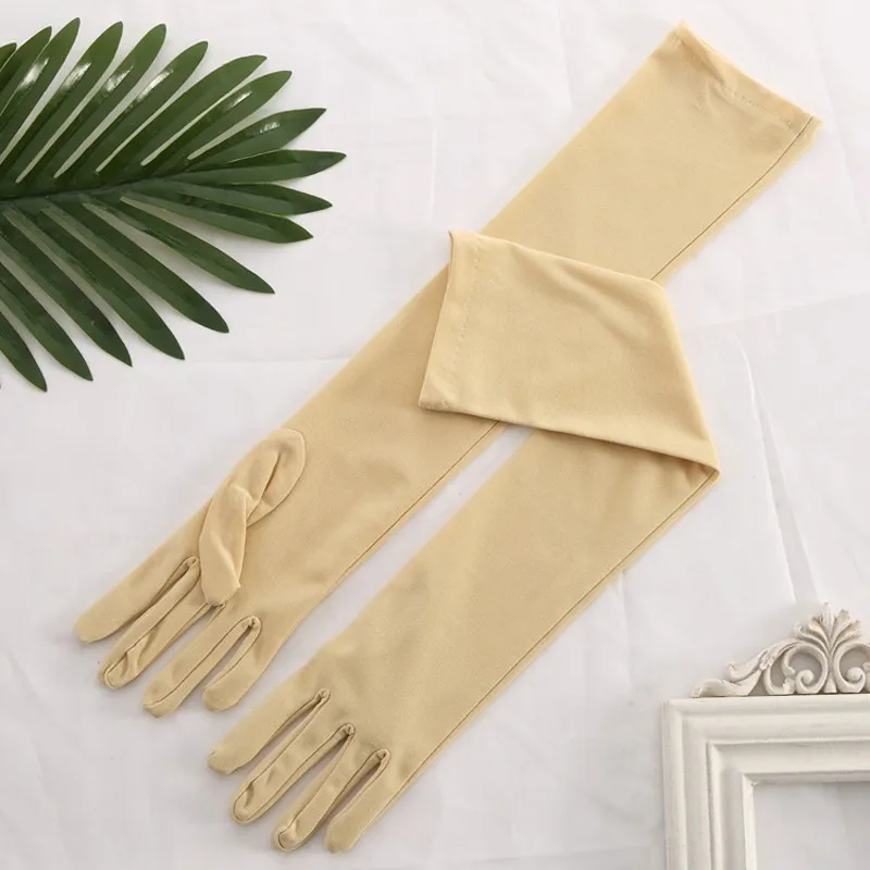 Black Cheap Spandex Bride Gloves of Wedding Accessories Long Gants Mariage Prom Party Purple Gloves S204