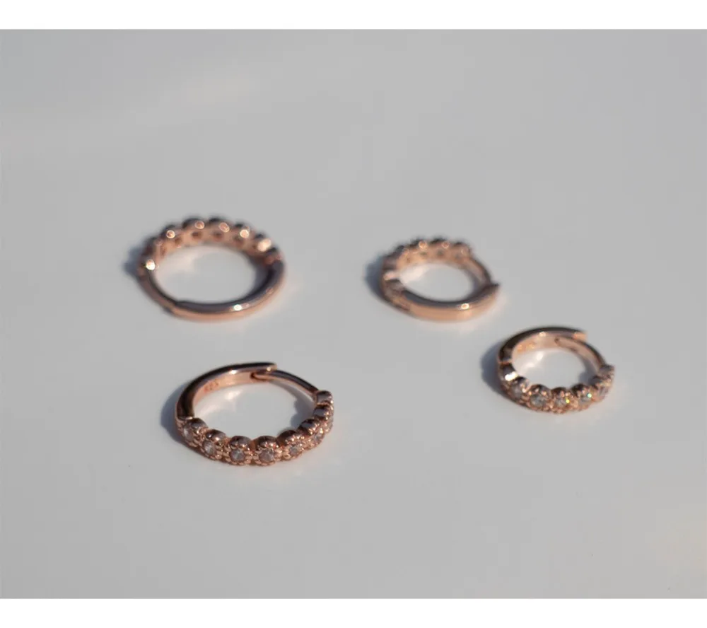 Серьги из стерлингового серебра 925 пробы, модные циркониевые зеленые, черные, синие, геометрические, Круглые, для ушей, для девочек и мальчиков, серьги для ушей