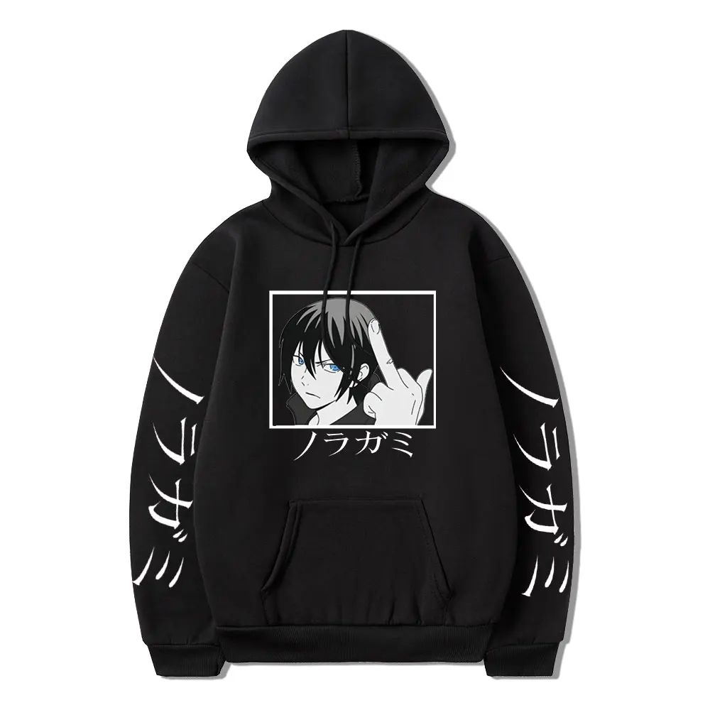 

Noragami Yato 2021 Hot Anime Hoodie Long Sleeve Loose Uniex Pullover Tops Hip Hop Man Clothes Print Tracksuit Female Men's
